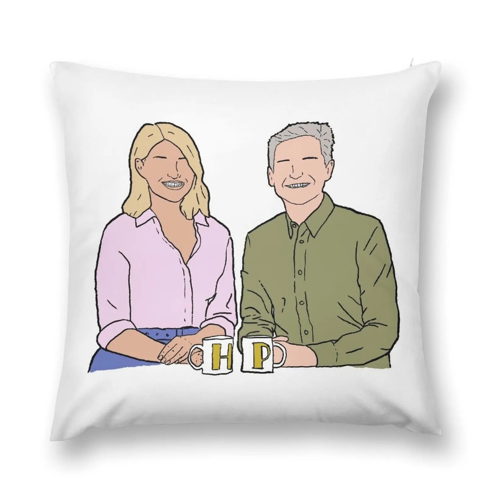 

Holly and Phil Throw Pillow Decorative pillow case Pillows Aesthetic Throw Pillow