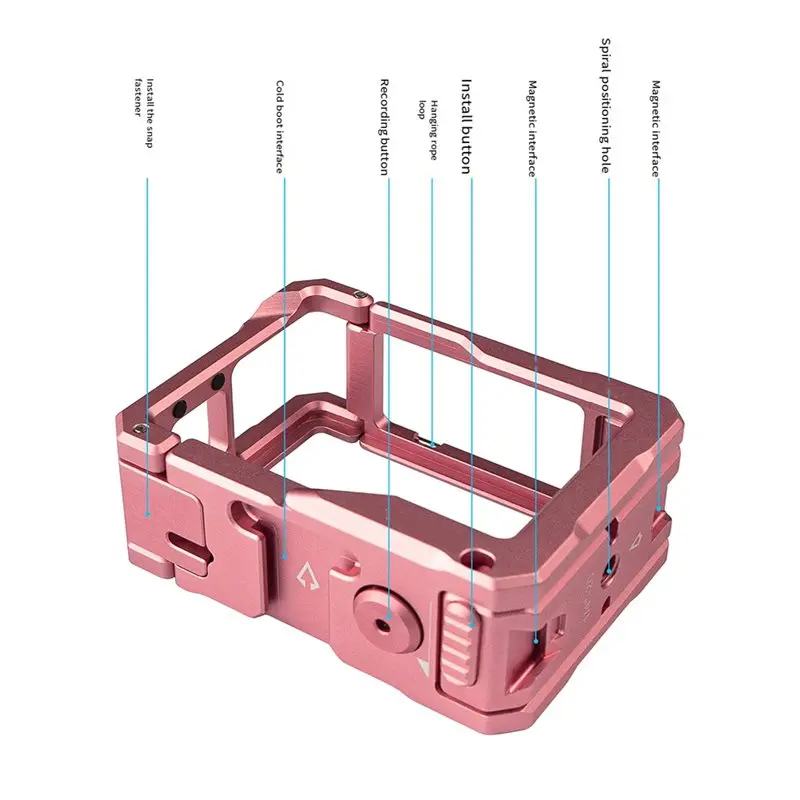 Metal Cage For DJI Action 5 Pro/4/3 Frame Case Full Protective Quick-Release With Cold Shoe Expansion A