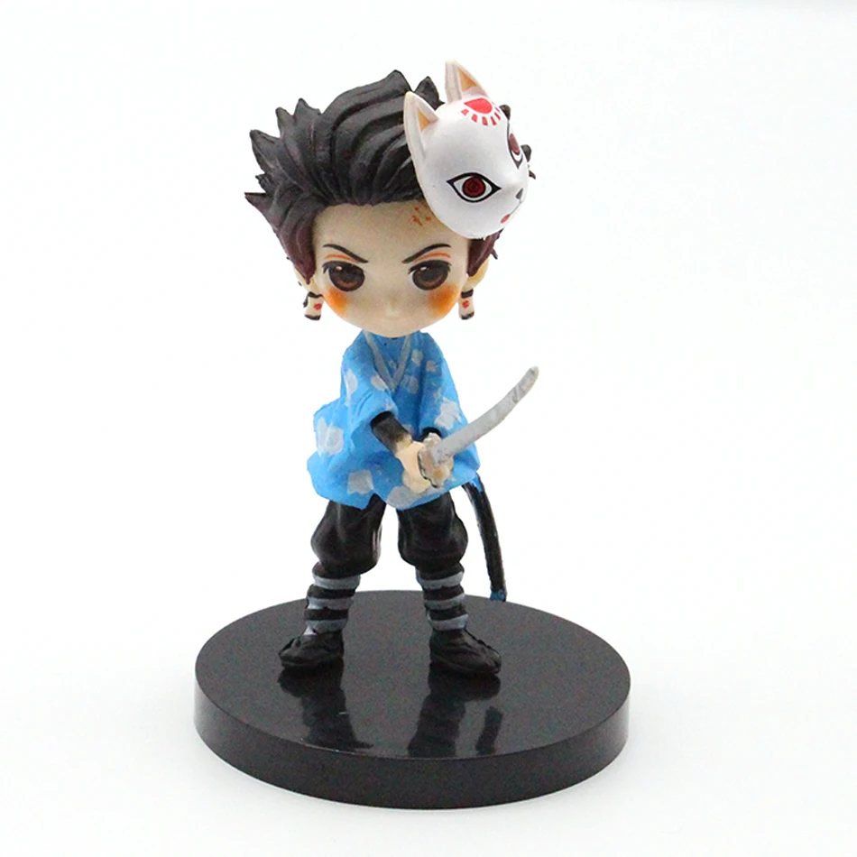 Q Posket Figure Wholesale Demon Slayer Mini Figurine 6pcs/12pcs/Sets Kimetsu No Yaiba Small PVC Dolls Desktop Decoration