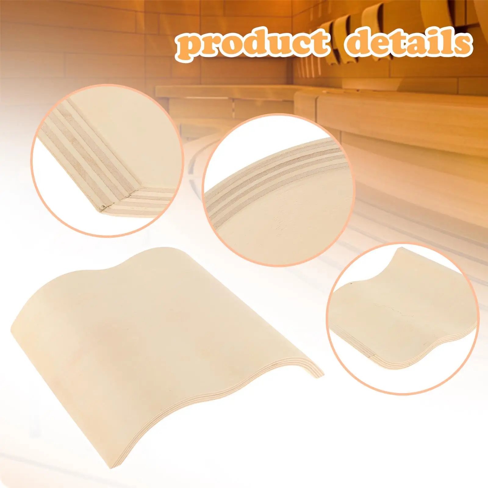 Sauna Headrest Made of , Sauna Accessories, Portable, Comfortable, Ergonomic