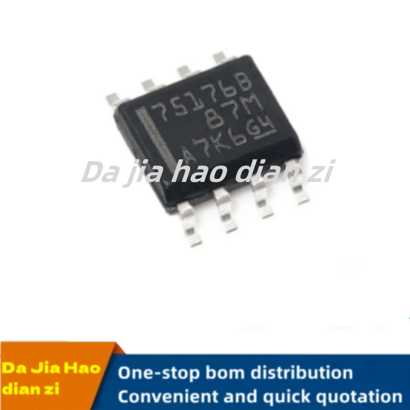 10 buah/lot 75176B 75176 chips SOP8 CIP ic tersedia