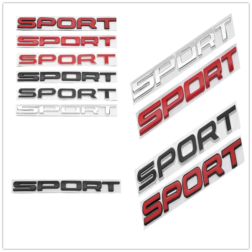 Car Styling Metal SPORT Letters Logo Emblem Car Rear Trunk Badge Sticker Decal For Land Range Rover SV Autobiography Discovery