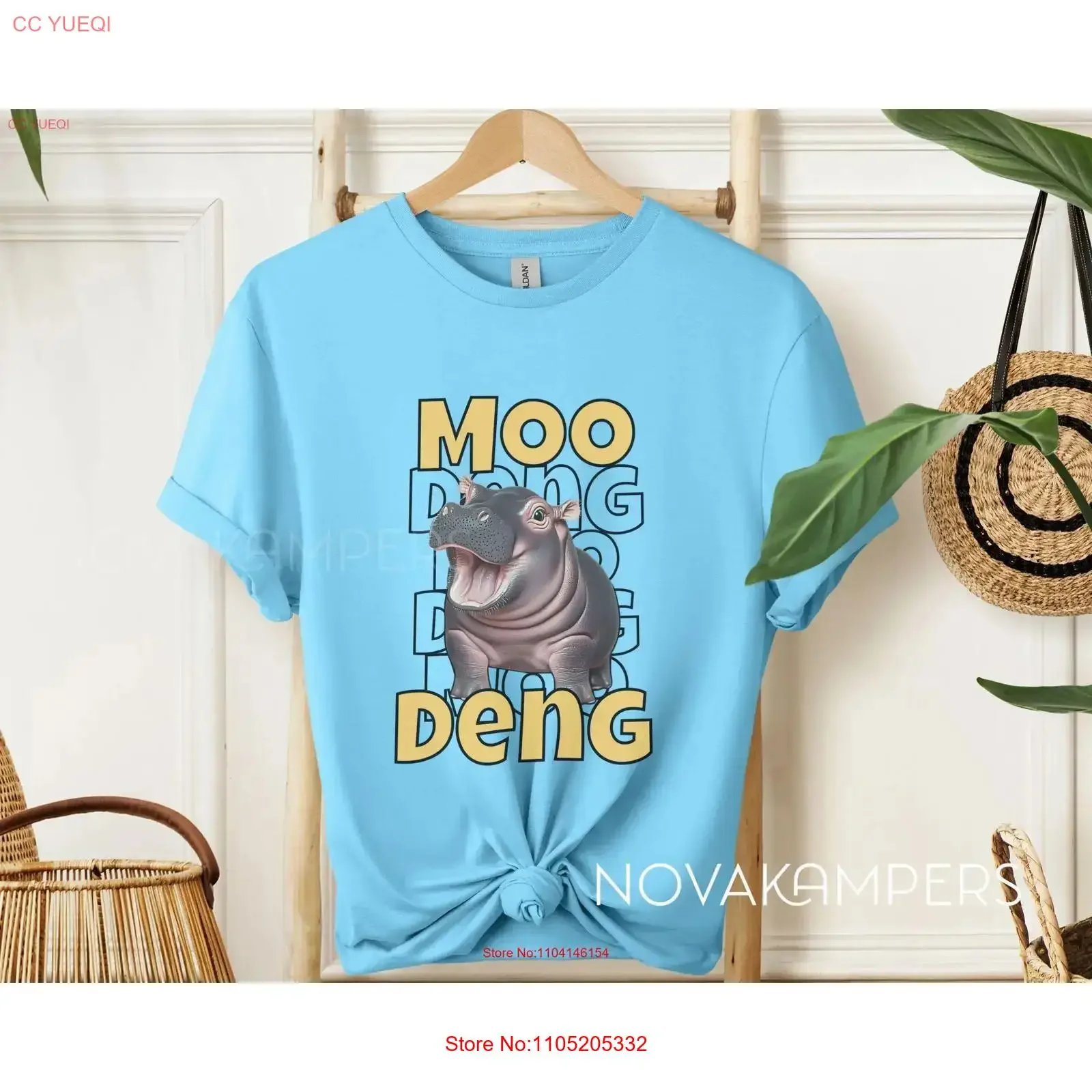 Trendy Moo Deng Softstyle T Shirt Thailand Zoo Baby Pygmy Hippo Lover Cute Trending Meme Fan Club vintage Washed Versatile