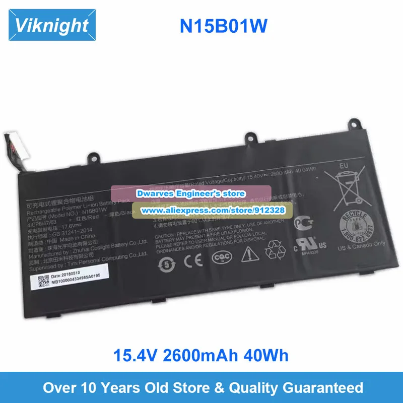 New N15B01W N15B02W Battery for XIAOMI Ruby 15.6 Inch TiMi TM1703 TM1709 TM1802 XMA2001 XMA2011 RedMibook 14 II 171502-A1