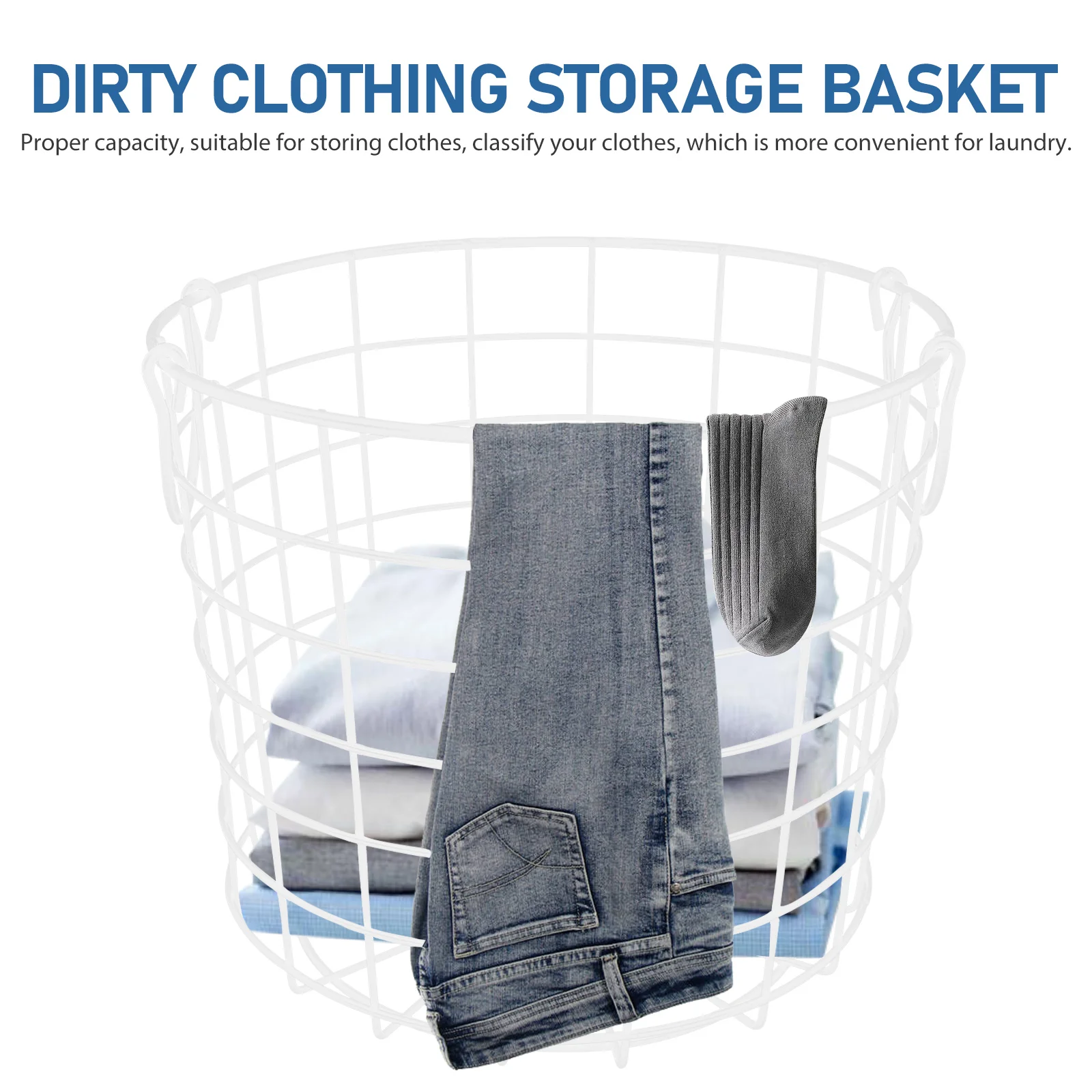 Dorms Simple Iron Mesh Dirty Clothes Basket Toys Metal Sundry Organizer Bread Baskets For Serving Clothing Storage