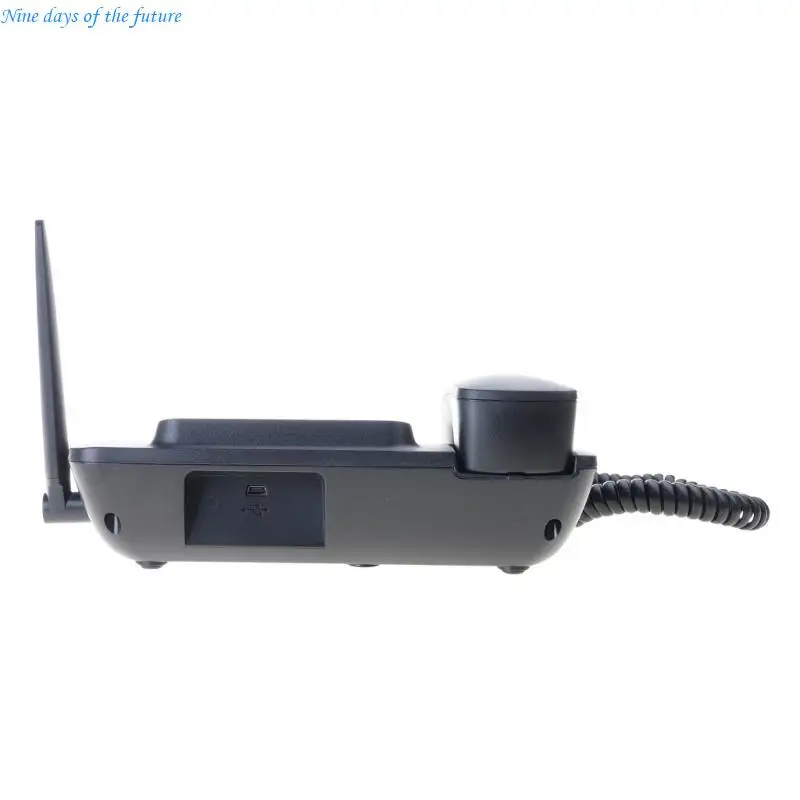 Portable GSMs Desktop Telephone, Card Wireless Fixed Phone with Antennas Radio Alarm for Home Office E65A