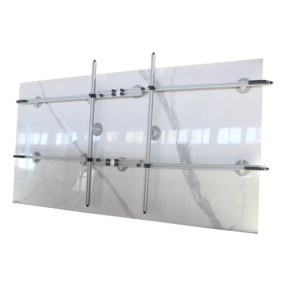 

Raizi large format tiles and slabs Carrying Tools with 6 vacuum suction cups lifter with 160cm cross bar other hand tools