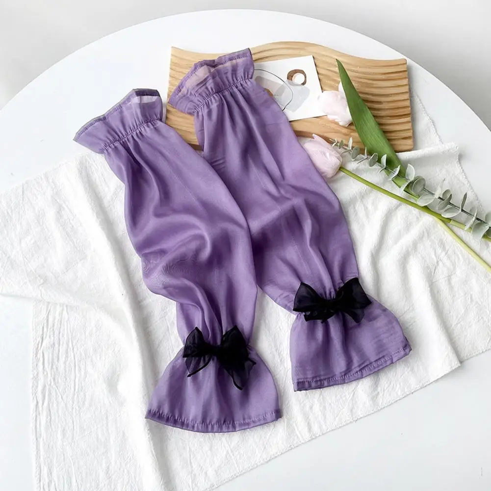 Рукава с защитой от ультрафиолета для женщин, элегантные прозрачные сетчатые кружевные перчатки без пальцев для защиты от ультрафиолета, солнцезащитный крем, дышащие для улицы