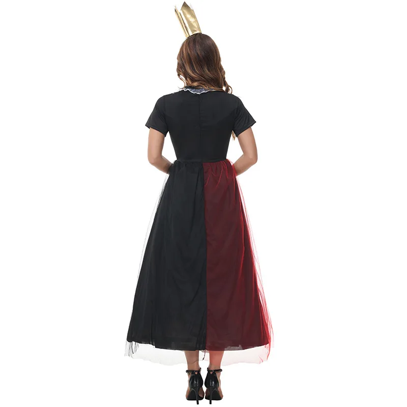 Costume de Reine des Cœurs pour Fille, Tenue d'Halloween, de Barrage, Alice, Rouge