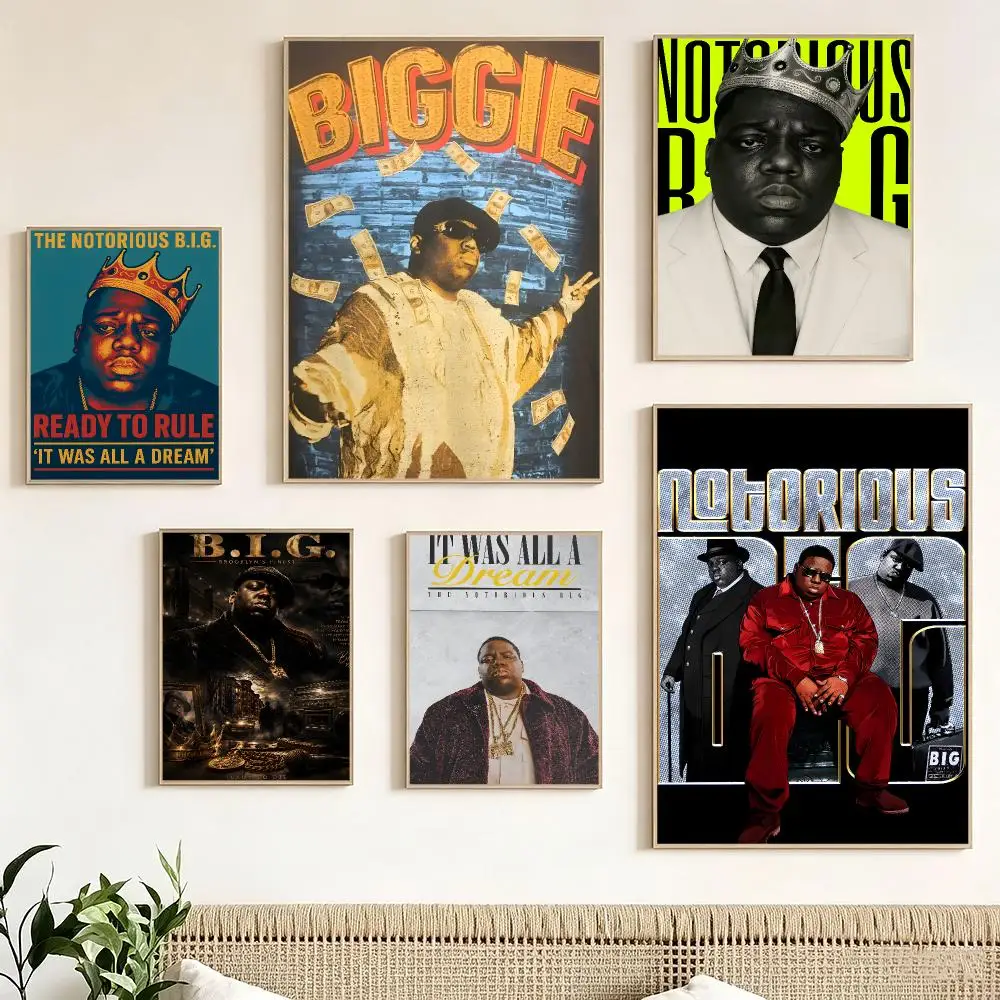 singer The Notorious B I G Poster Pegatina artistica HD autoadhesiva impermeable para salon dormitorio