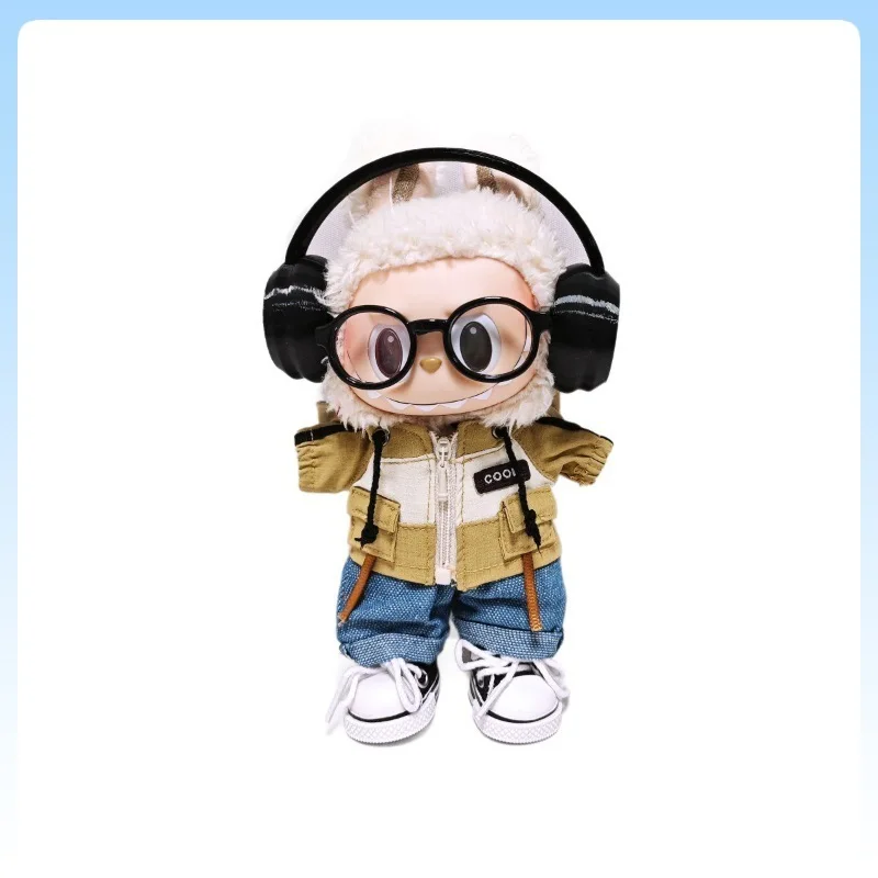 

Одежда для куклы Labubu, комплект с капюшоном, совместимый с куклами V1 V2 V3, повседневный наряд в уличном стиле, плюшевая кукла, коллекционная серия