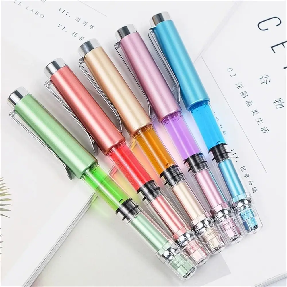 

School Supplies Student Business EF Nib Transparent 0.38mm Writing Pen Fountain Pen Ink Pens Piston Fountain Pen