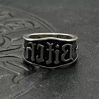 

S925 sterling silver retro ring men's medieval ring does not fade niche high-end punk