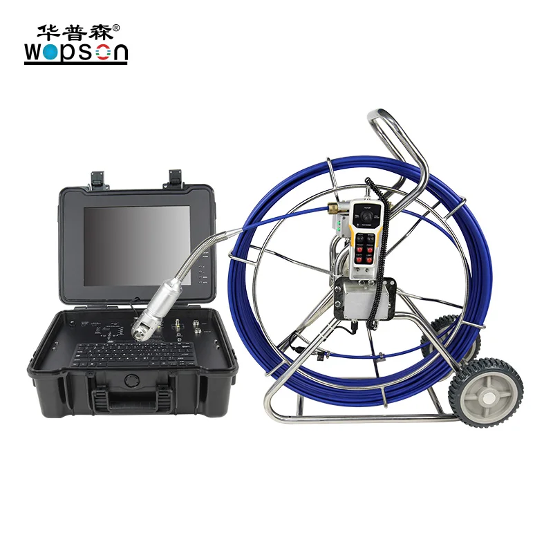 60m Blue Cable 512 Hz Locator 360 Water Well Camera Industrial Endoscope Plumbing Sewer Inspection Camera Analog Camera Product
