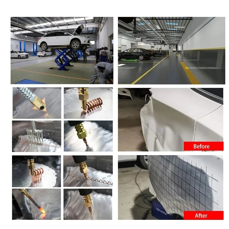 Car Body Stud Welder Dent Repair Kit with Spot Dent Puller, 7 Modes 3KW Spot Welding Machine