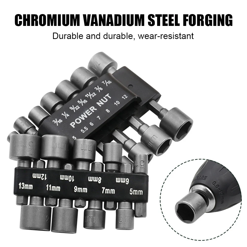 

Powerful Socket Inner Hexagonal Wrench Hexagonal Handle Screwdriver Socket Extension Rod Pneumatic Screwdriver Insert Tool Set