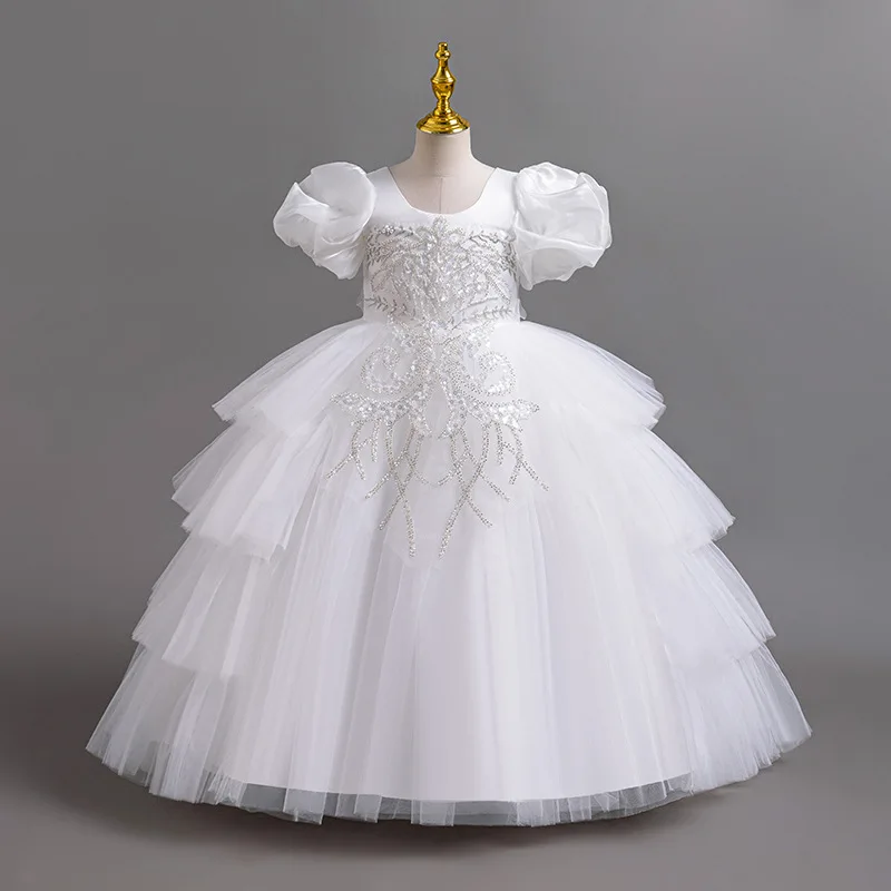 Sonder Flower Girl Dresses For Wedding Elegant Lace Princess First Communion Dresses Sweet Square Collar Kids Dress Custom Made