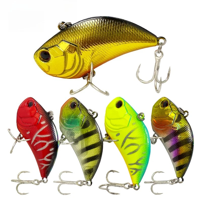 

2pcsAgoie Noisy 52mm/14g Vib Lure Artificial Rattle Bait Vibrating Blade Lure Ideal for Freshwater Bass Pike and Walleye Fishing