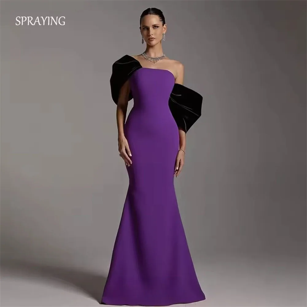 

SPRAYING Elegant Mermaid Evening Gown Customized Red and Pink Off the Shoulder Party Dresses Women Banquet Gown 2026