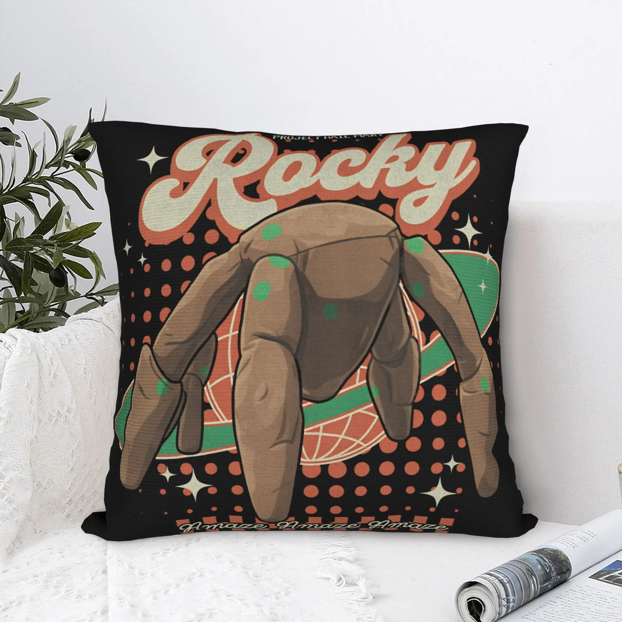 Printed Eridani-Rocky Project Hail Mary Ryland Grace Pillowcase Polyester Cushion Cover Decoration Book Pillow Case Cover Home