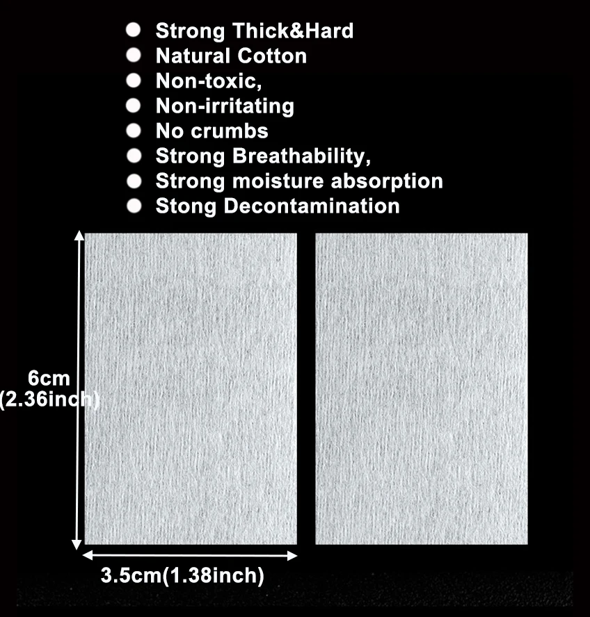 Chusteczki bezpyłowe do paznokci, chusteczki do kleju do przedłużania rzęs, miękkie włókninowe płatki do usuwania lakieru, żelu do paznokci, narzędzia do samodzielnego zdobienia paznokci.