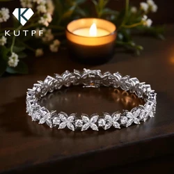 Luxury Butterfly Moissnaite Tennis Bracelets with Certificate /High Carbon Diamond Bracelet for Women 100% S925 Silver Jewelry