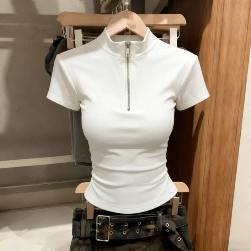 Summer Clothing Trends For Women - High Street Slim Zipper Patchwork Simplicity