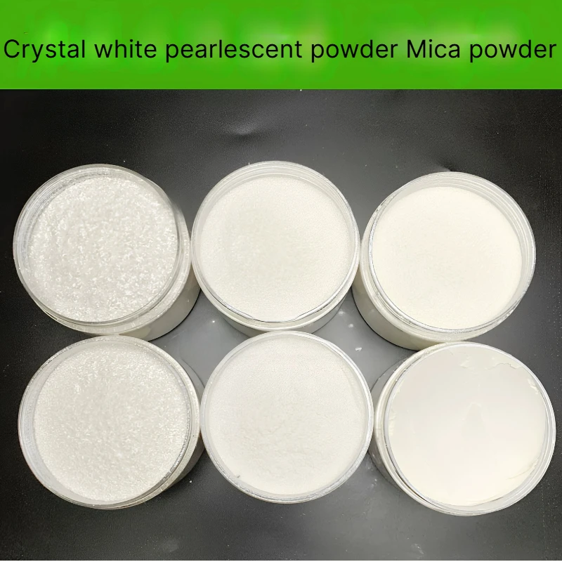 White Pearlescent Powder Artistic Paint Color Powder No Toxic Corrosion Resistant Printing Leather Painting Rubber Joint Sealing