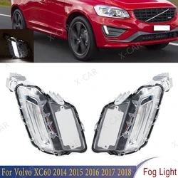 For Volvo XC60 2014 2015 2016 2017 2018 Car Front Bumper LED DRL Daytime Running Lamp Fog Light 31364330 31364331