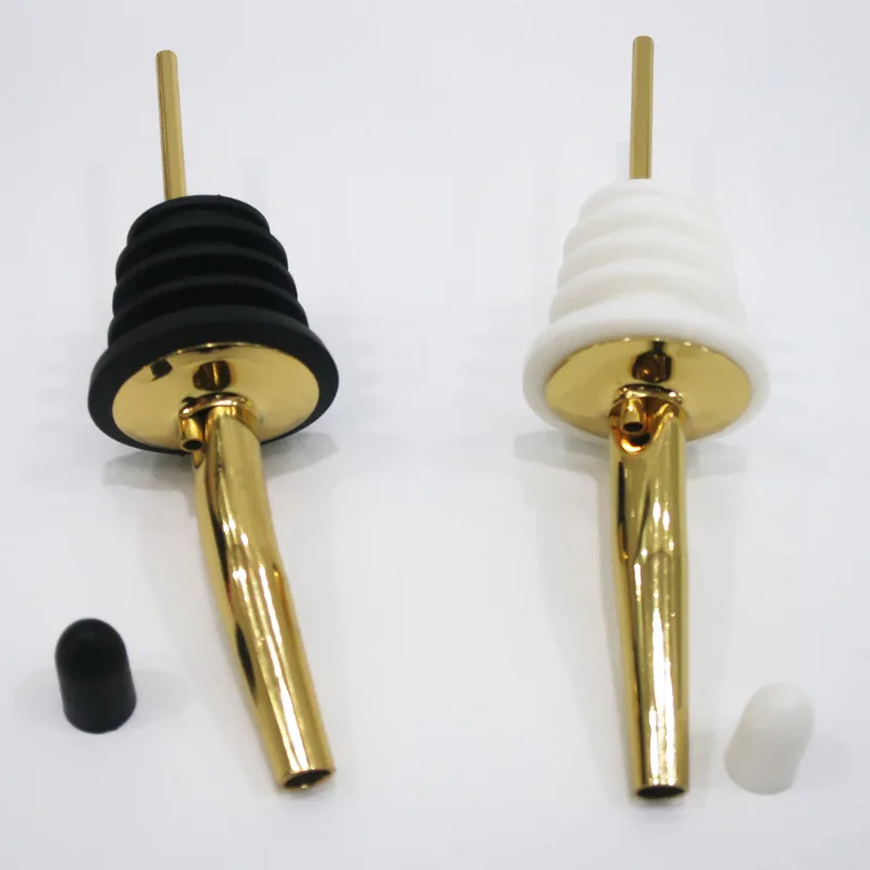 Gold Stainless Steel Bottle Liquor Spirit Pourer Free Flow Bottle Pour Spout