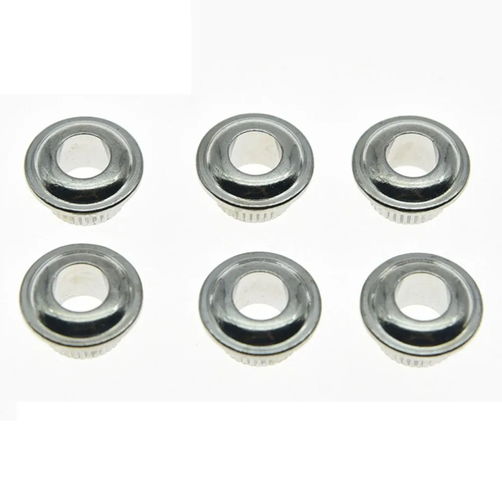 

6Pcs 10MM Metal Bushes Ferrules Nuts For Vintage Guitar Machine Heads Tuners 14*7.6mm Guitar Replacement Parts