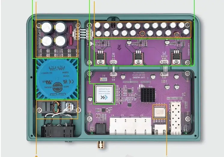 LHY brandneuer SW6-SFP Audio-HIFI-Fieberschalter, voll linear, DC-betrieben, OCXO-Kristalloszillator mit konstanter Temperatur