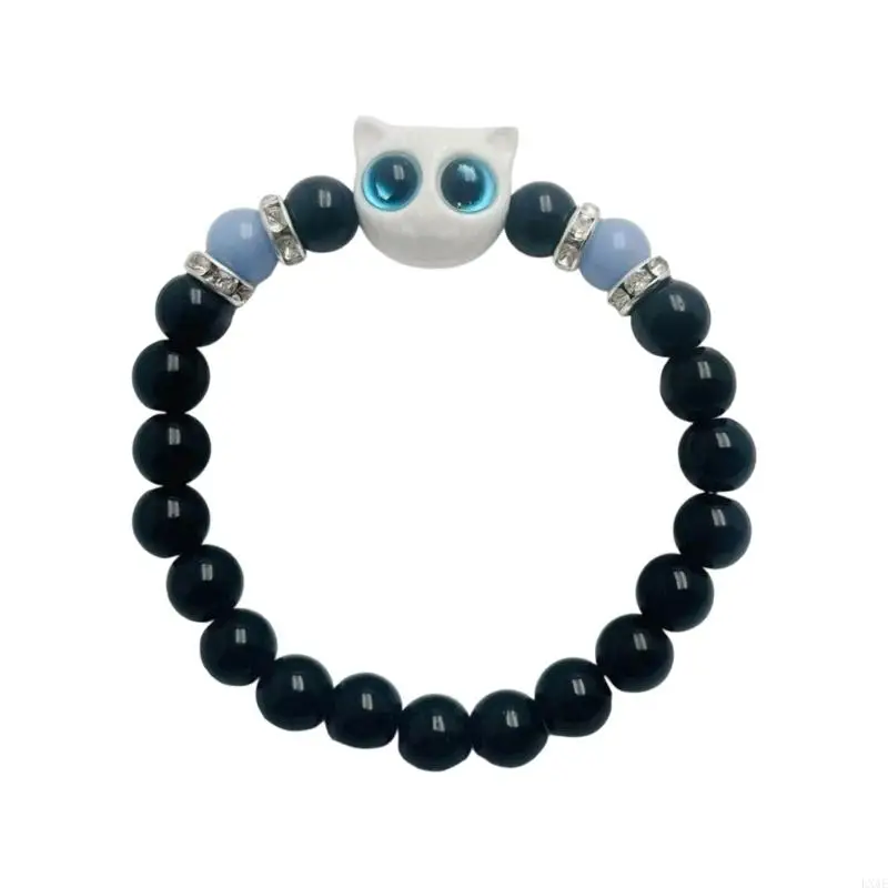 Adorable Glowing In Dark Kitten Resin Bracelet Bangle For Couples Best Friend