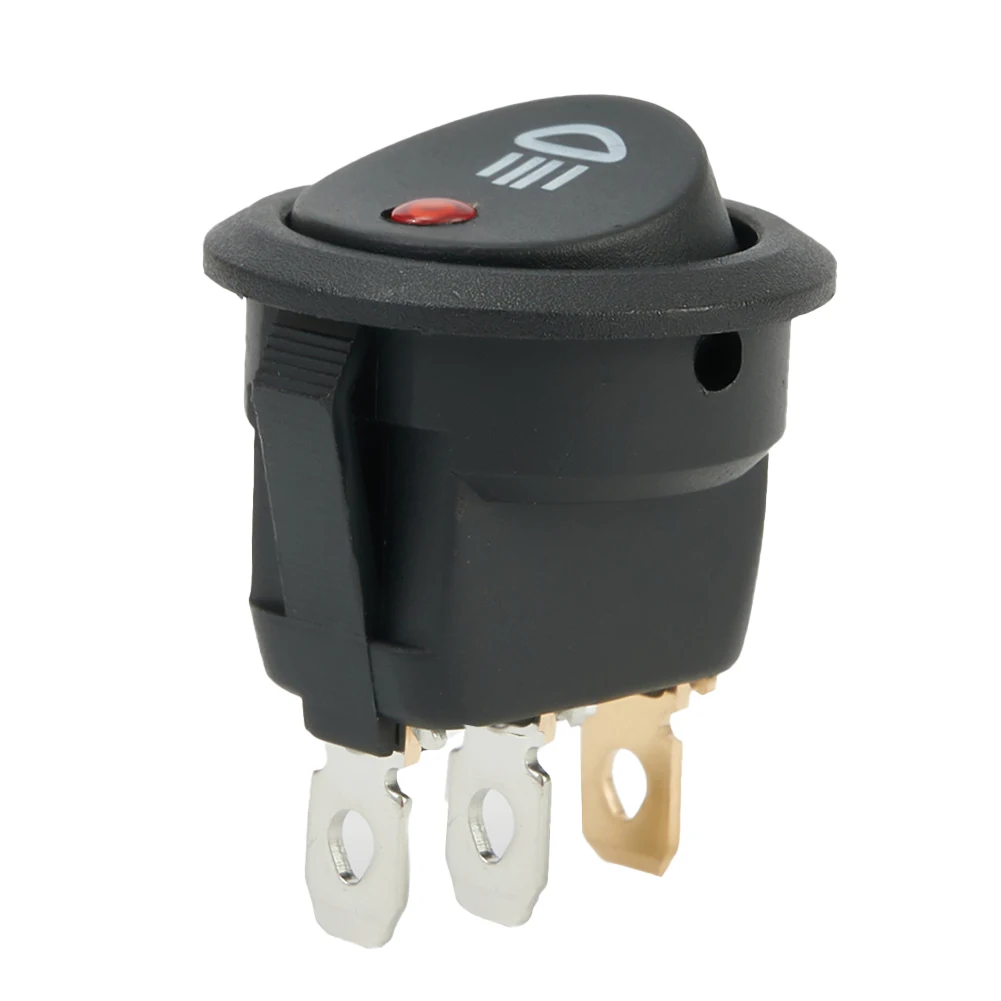 Fog Light Switch Switch Fog Light 23mm On Off 12V Red Led Rocker Switch High Quality Material ABS Plastic Black Red DC 12V 20A