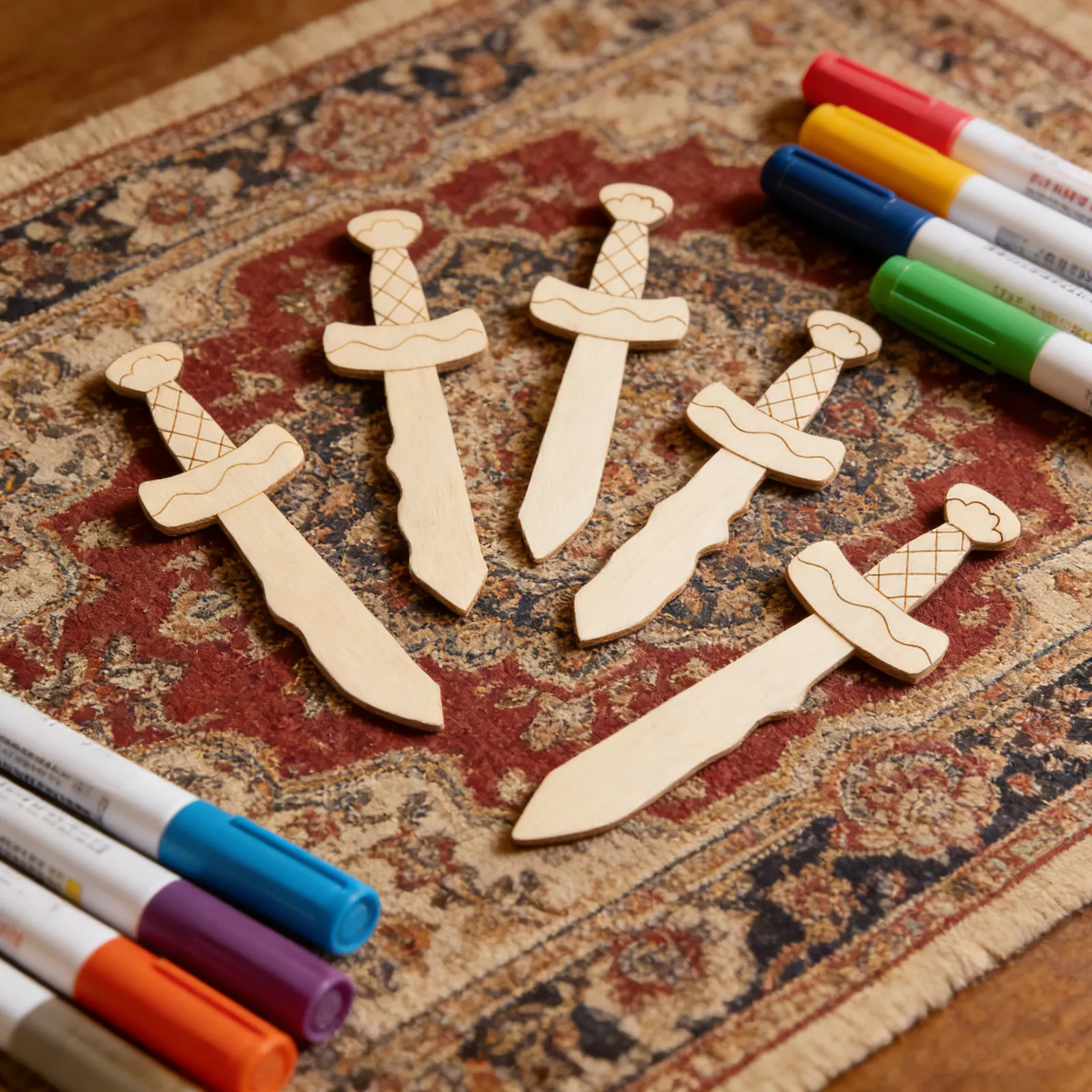 

20Pcs Wooden Pirate Swords Unfinished Wood Swords for Kids DIY Painting Crafts Party Supplies Wood Painting Crafts