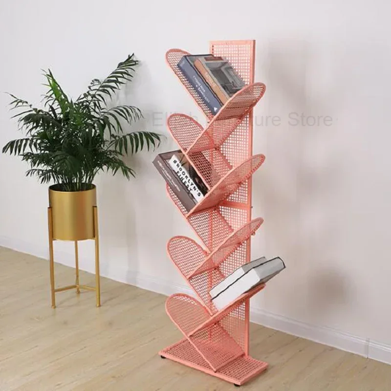 New Creative Tree-shaped Iron Grid Bookshelf Storage Rack For Library Book Store Office Working Study Books Display