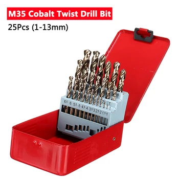 M35 HSS-CO 5% โคบอลต์ Twist เจาะชุด Bit เมตริกตรง Shank ชุดโลหะสําหรับสแตนเลสไม้เจาะโลหะ