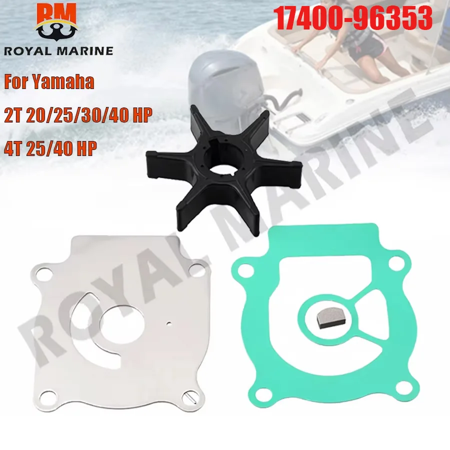 

Ремкомплект водяного насоса 17400-96352 для лодочных моторов Suzuki 2T DT20/25/30/40, 4T DF25 DF40 (аналог 18-3242, 17400-96350/17400-96351/2/3)