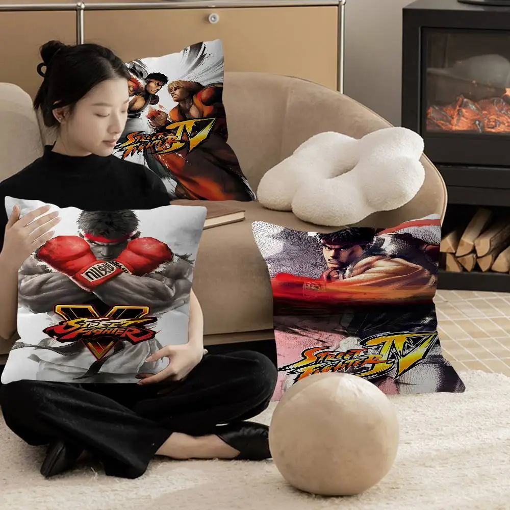 Game S-Street Fighter Cushion Cover Inches Farmhouse Decor Home Throw Pillow Covers for Couch Decorations