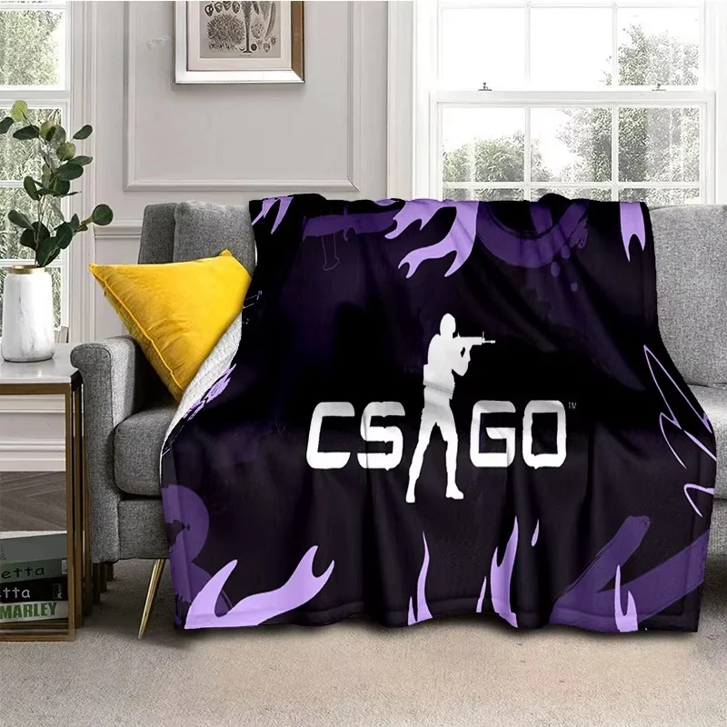 Counter Strike Game CS GO Gamer Soft Flannel Blankets,Throw Blanket Comfortable Blanket for Picnic Beds Sofa Home Bedroom Gifts