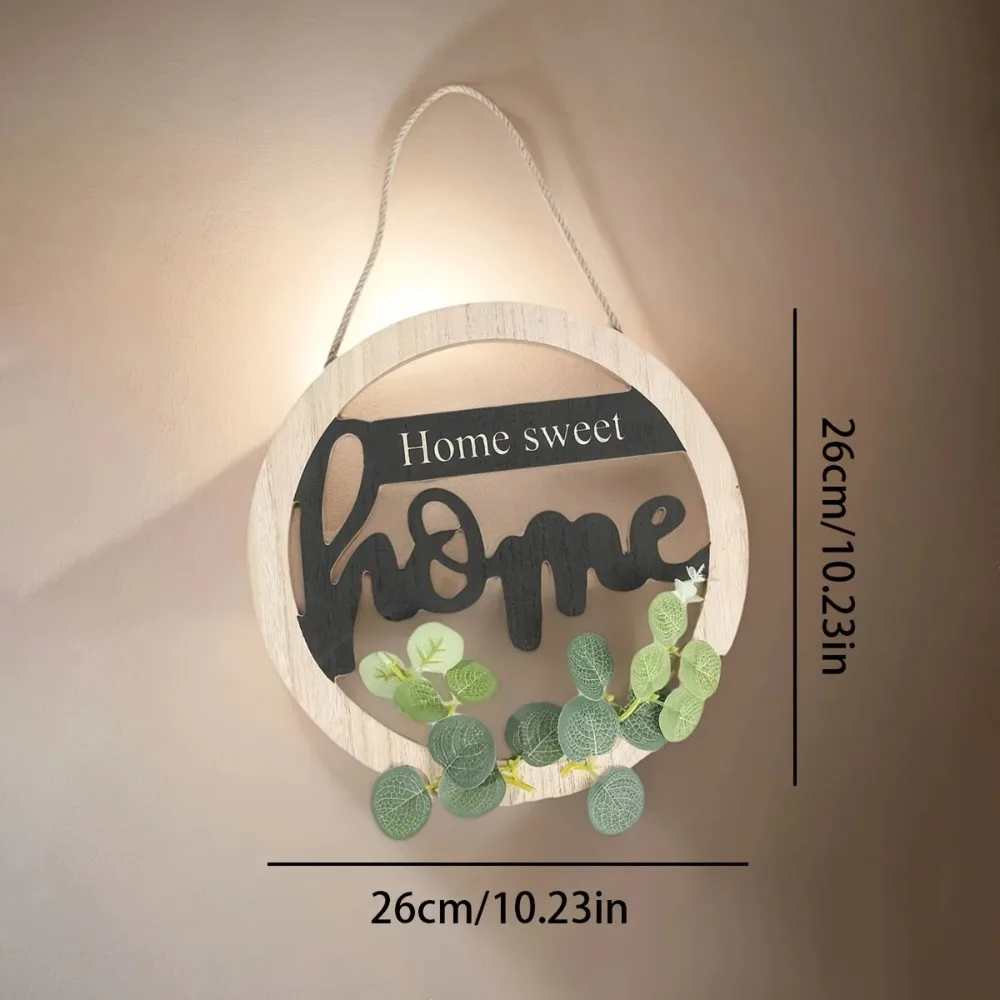 

Rustic Farmhouse Wall Decor Signs "Home is Sweet Home" "Welcome to Our Home" Natural Wood Hanging Decoration with Black Letters