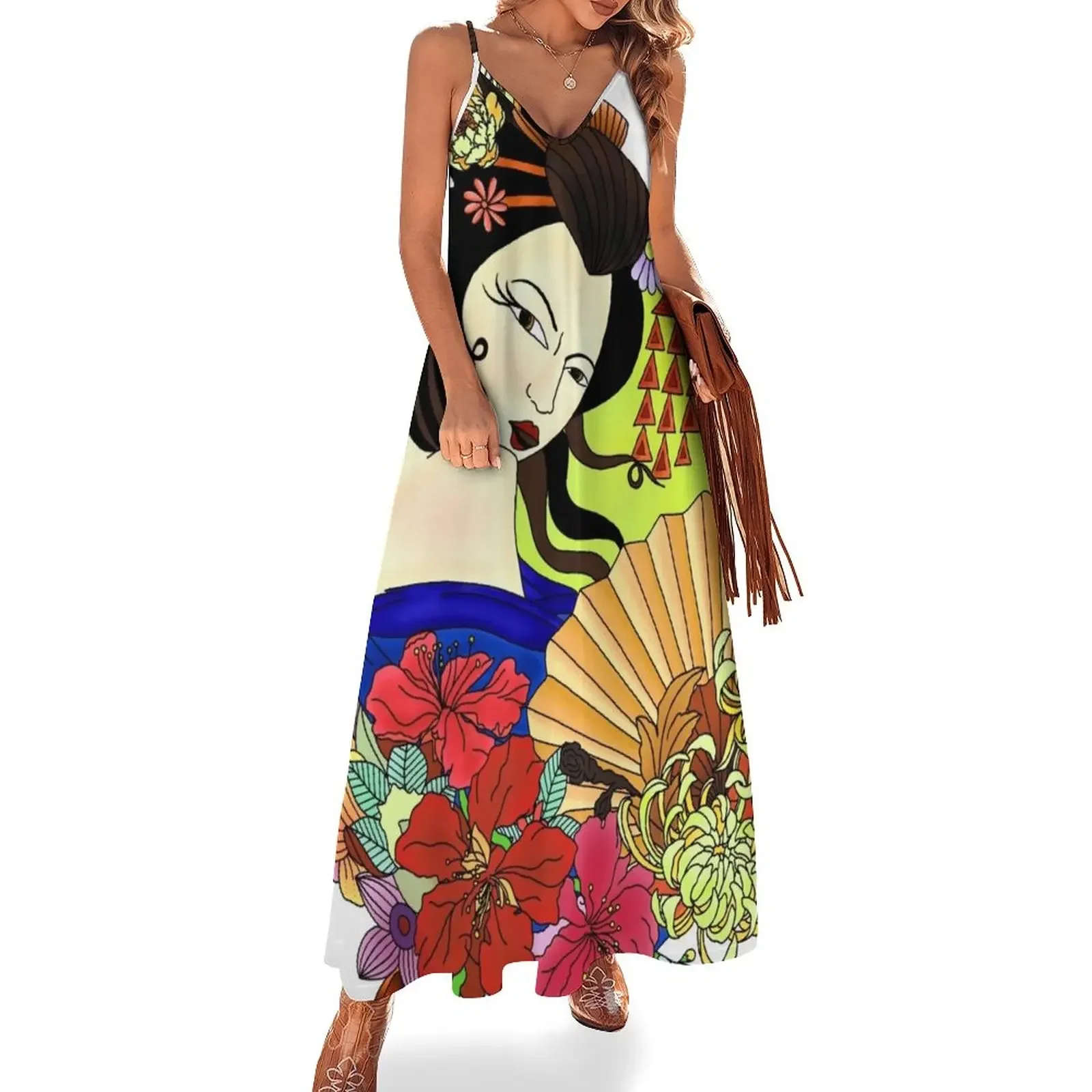 

The Geisha Sleeveless Dress Long dress dresses for woman fairy dress