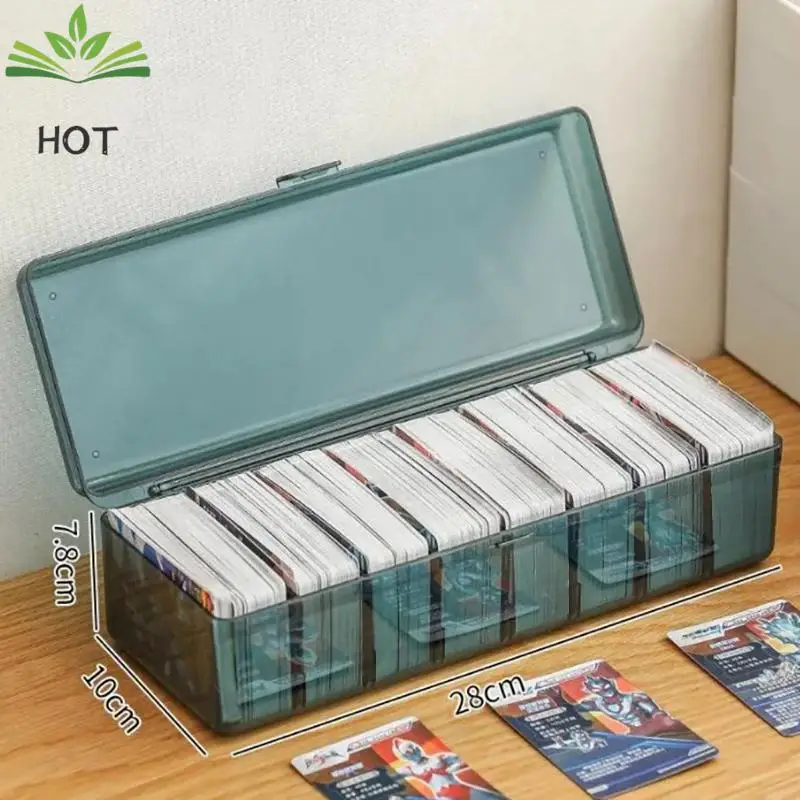 Transparent Hot Trading Card Deck Box Large Capacity Container Card Organizer Storage Collectible Game Card Cases