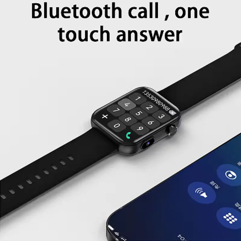 Have a Camera Smart Watch Women Video Player Heart Rate 1.9"HD Screen 100+ Sport Watch Bluetooth Call For  Motorola Moto G8 Plus