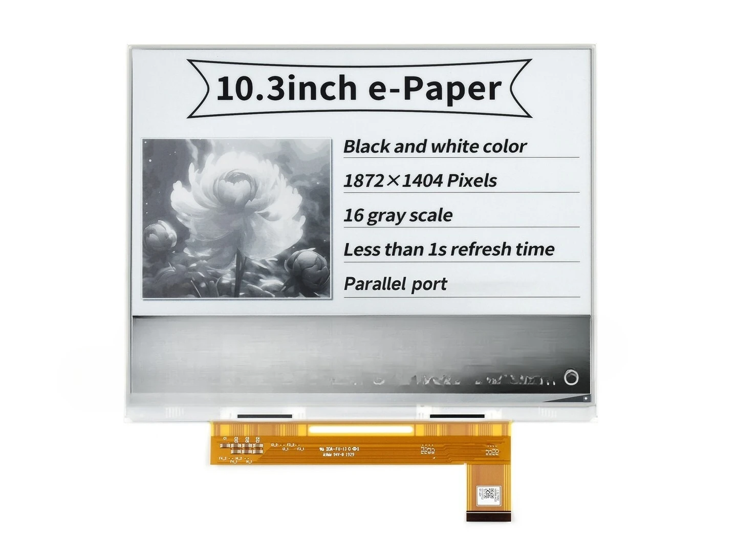For 10.3inch E-Paper E-Ink Display 1872×1404 Parallel Port
