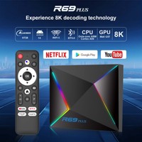 R69 Plus TV Box Android14 Allwinner H728 Octa Core BT5.0 Wifi6 1000M Lan 2.4G&5G Wifi USB3.0 RAM 4GB ROM 64GB Smart Set Top Box