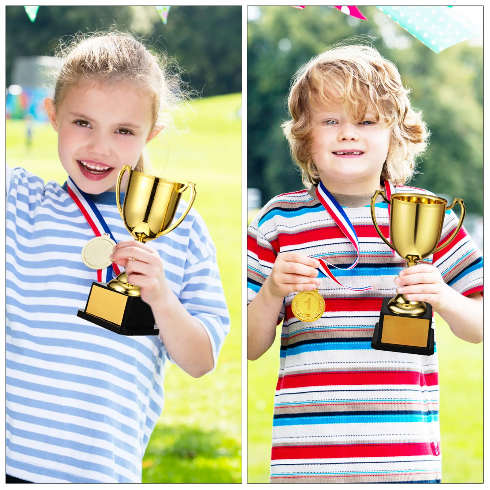 

Gold Trophy Cup Plastic Durable Lightweight Mini Trophy Award for Sports Games Competition Party Prizes Mini Trophies