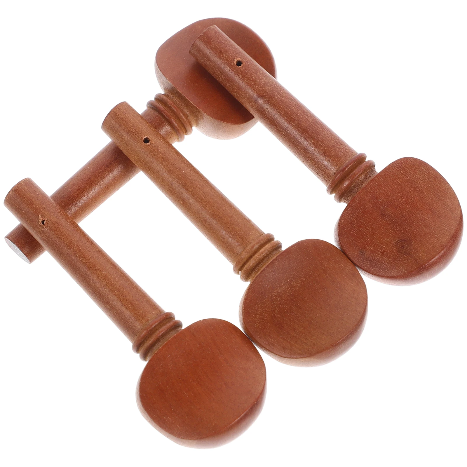 

4Pcs Wood Violin Pegs Jujube Material Fish Eye Inlay Fine Workmanship Reliable Violin Accessories Replacement
