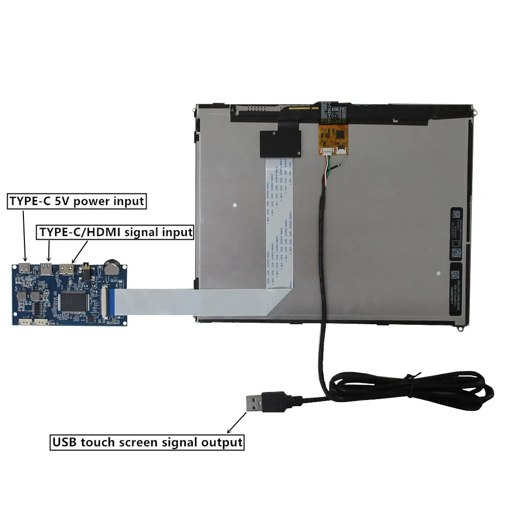 For iPad 3/4 9.7-inch 2048*1536 DIY IPS 2K LCD Display Screen HDMI-compatible Control Driver Board Digitizer Touch Monitor Kit - view 6