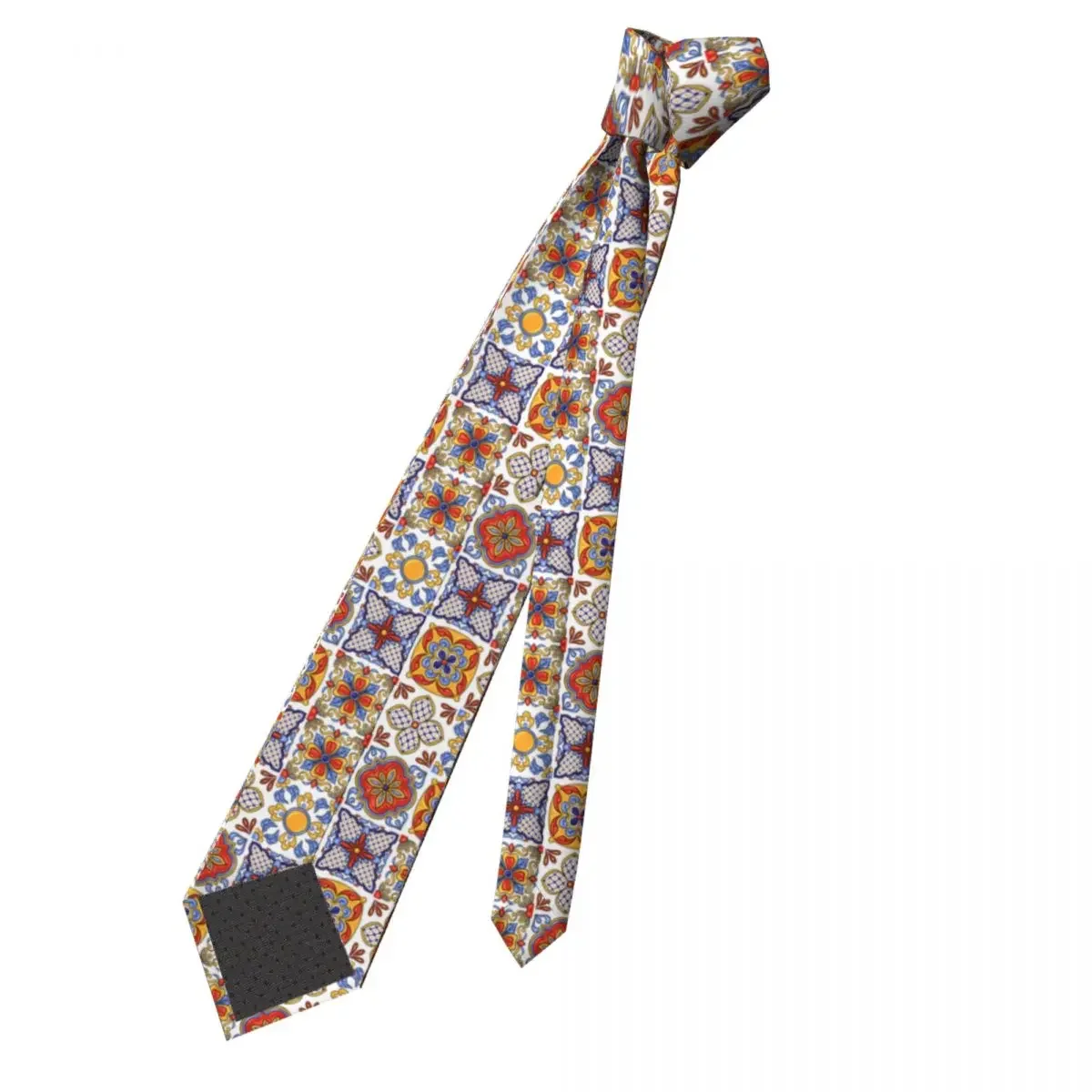 Mexican Tiles Southwest Neckties Unisex Slim Polyester 8 cm Narrow Mexico Tile Neck Tie for Men Daily Wear Gravatas Wedding